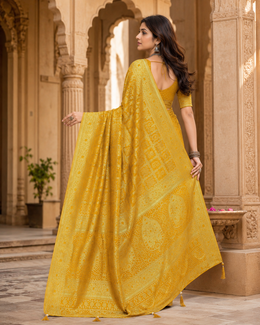 Floral Organza Designer Saree