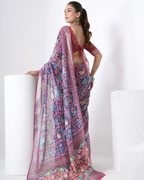 Royal Navy Patola Geometric Saree