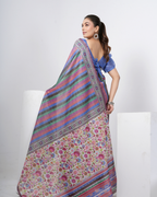 Multicolor Festive Rainbow Striped Saree