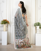 Ivory Kalamkari Devotional Dance Saree